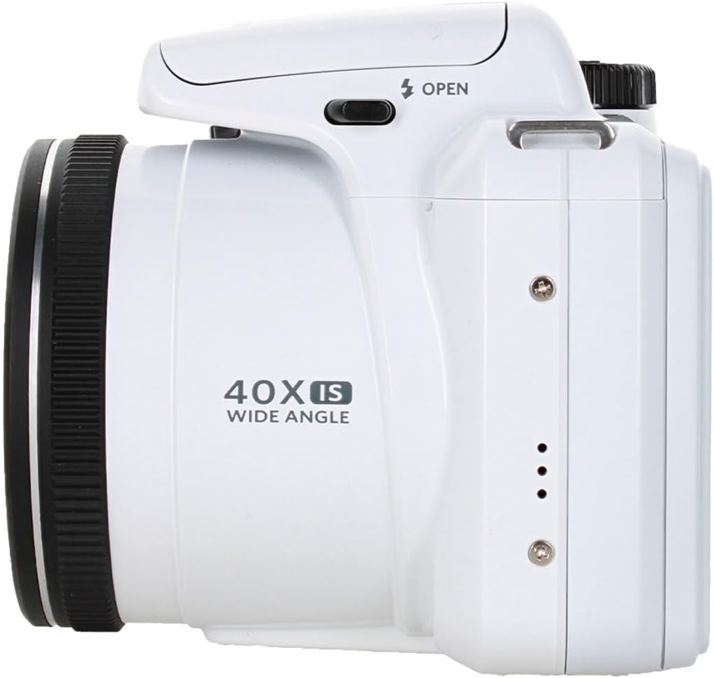 image:imageKodak Pixpro AZ405 Digital Camera in White AZ405WH Bundle Including 128 GB Memory Card Rechargeable Batteries Case Flexible Tripod Neck Strap Lens Caps Full Cleaning Kit More Accessories