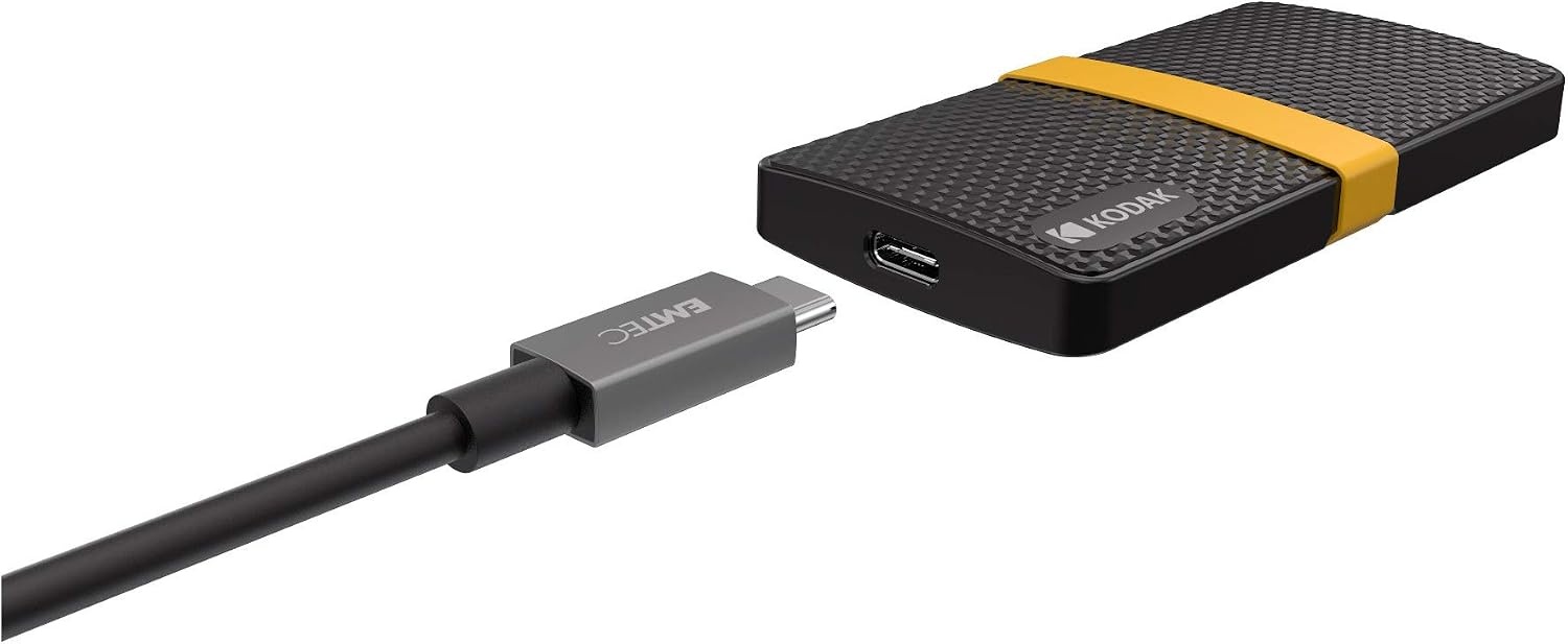 image:imageKodak Portable SSD X200 1TB with USBC 31 Gen 2 10 Gbps128GB