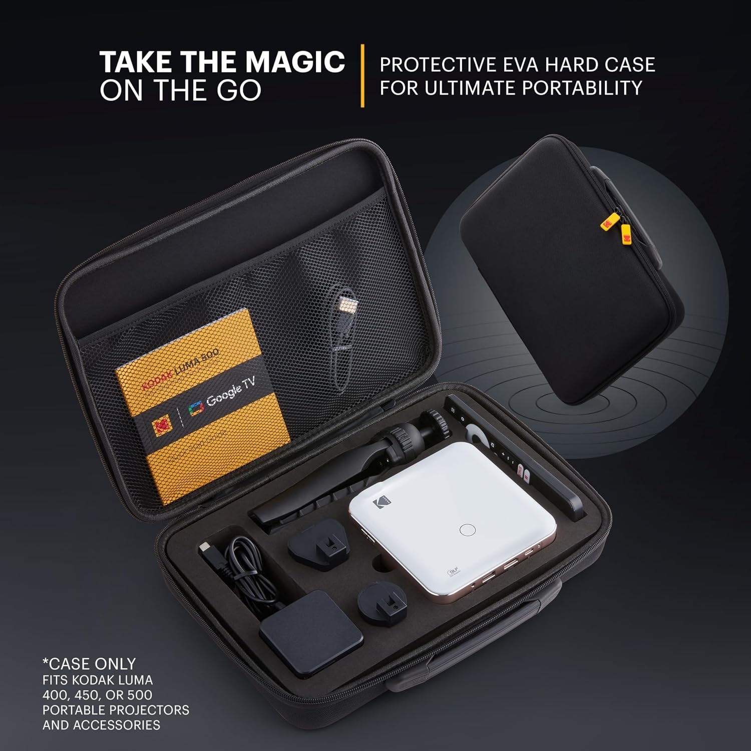 image:imageKodak Protective Hard Case for Luma 400450500 Portable Projectors EVA Travel Carrying Case with Compartments for Accessories
