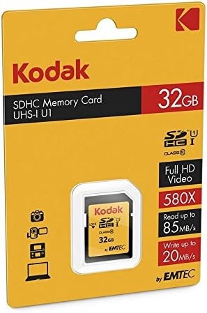 image:imageKodak SDHC Card 32GB UHSI U1 V10 Premium up to 85MBs Read Speed for Full HD Video and HighResolution Pictures Compatible with SDHC Standard EKMSD32GHC10K32GB