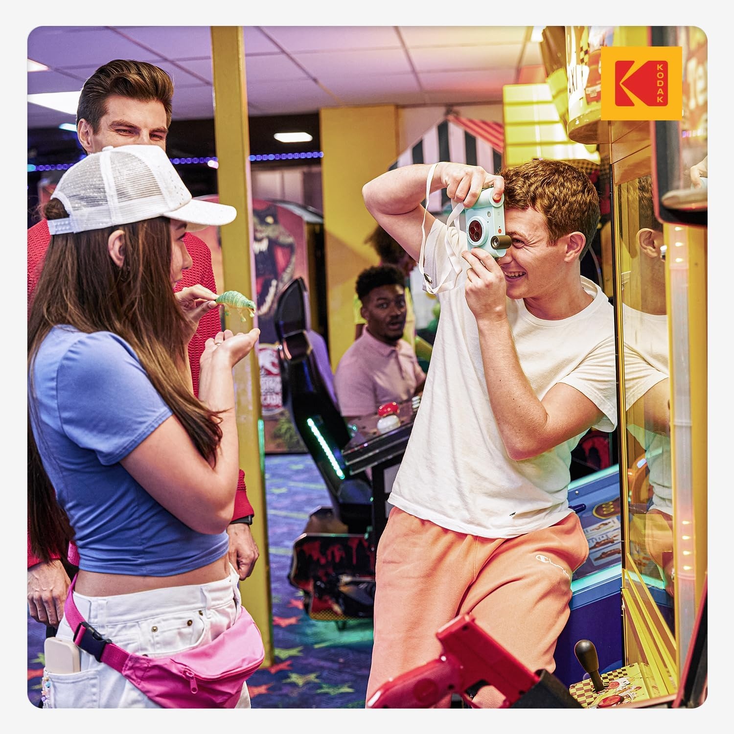 image:imageKodak Smile 2in1 Digital Instant Print Camera amp Photo Printer Gift Bundle Case Zink 2x3 Sticky Back Photo Paper 20pk Album Sticker Sets Sticker Frames Hanging Frames Markers BlackWhite