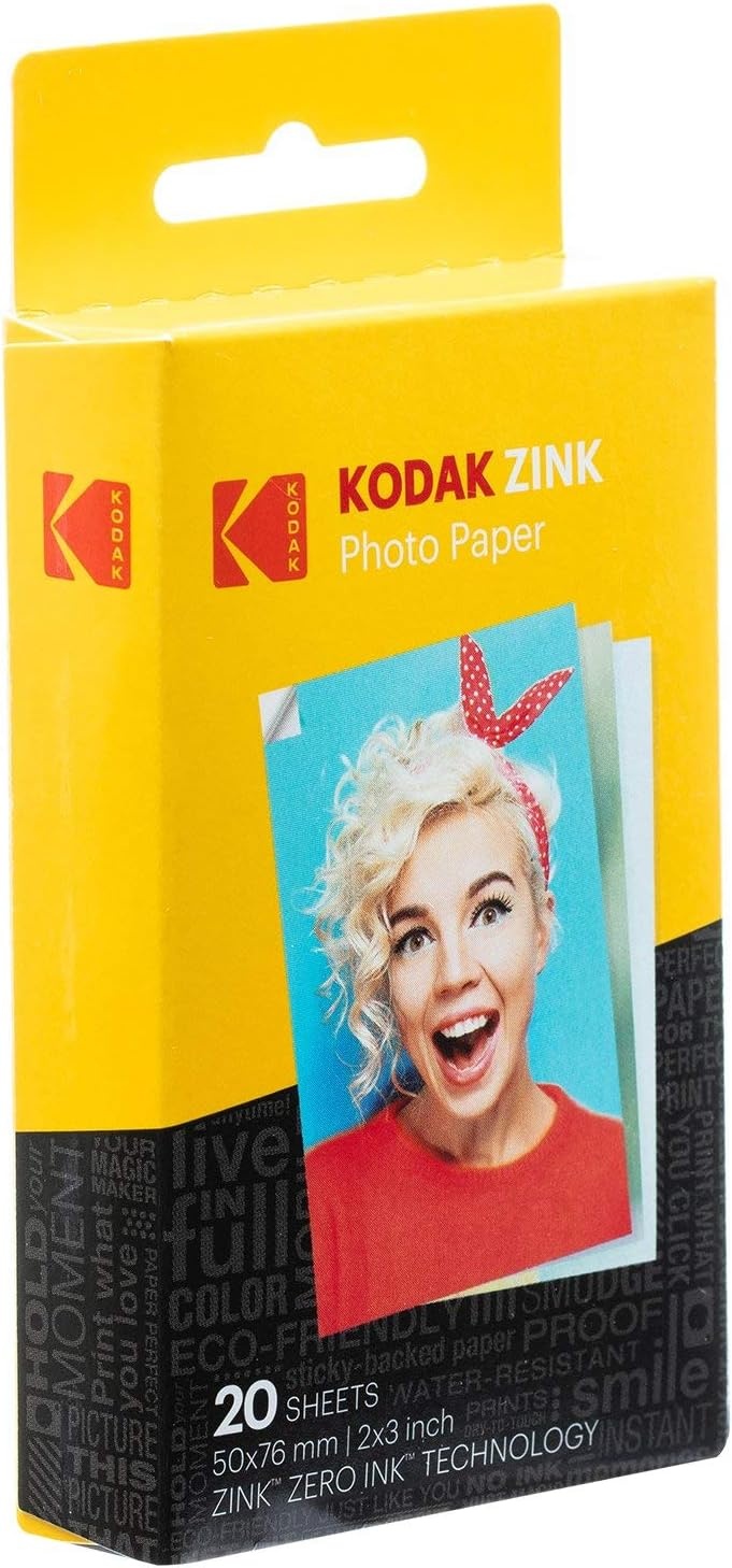 image:imageKodak Smile 2in1 Digital Instant Print Camera amp Photo Printer Gift Bundle Case Zink 2x3 Sticky Back Photo Paper 20pk Album Sticker Sets Sticker Frames Hanging Frames Markers BlackGreen