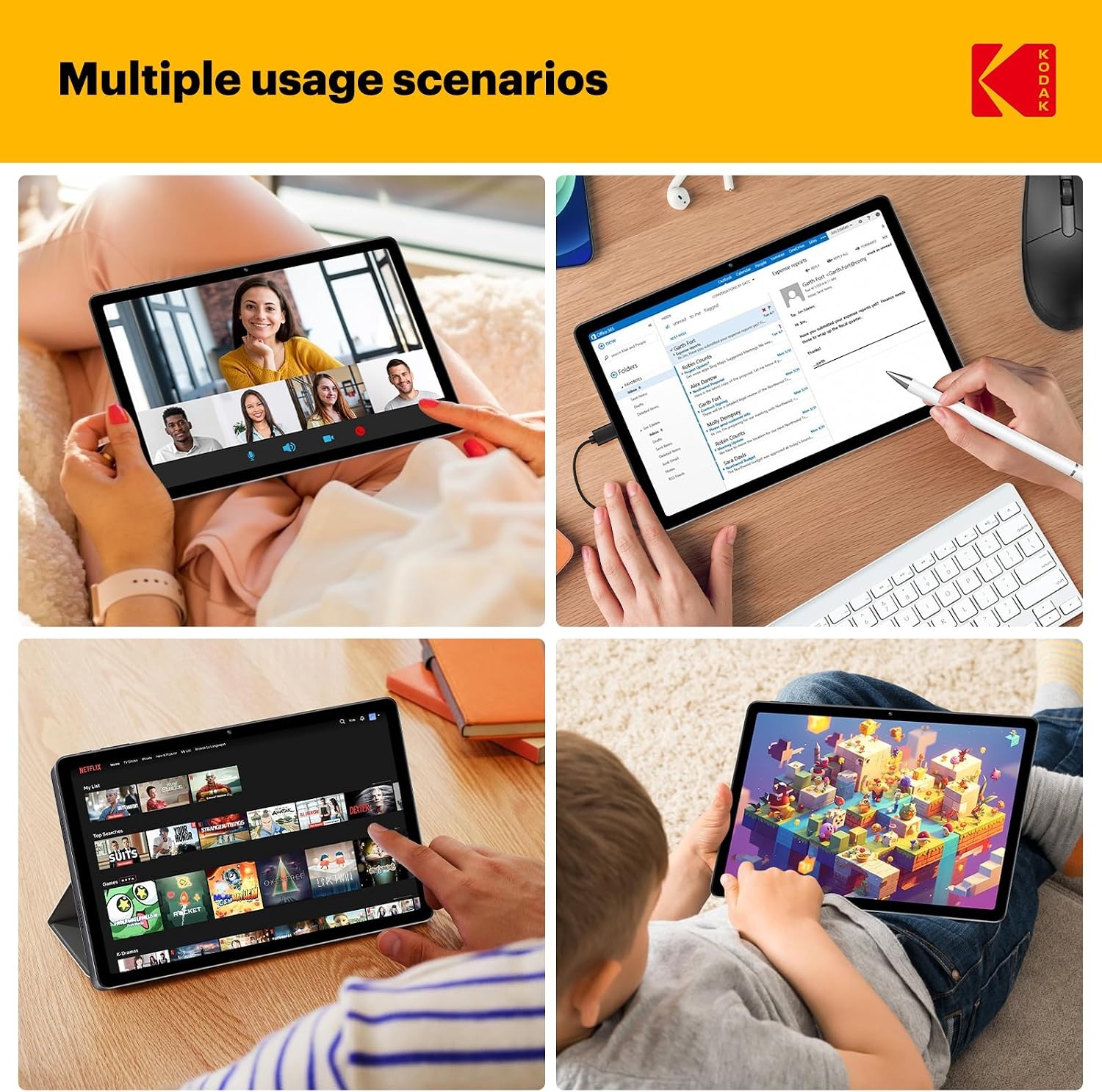 image:imageKodak Tablet K12 12 FHD 128GB Android Tablet OctaCore 2000 1200 FHD Display 1234456