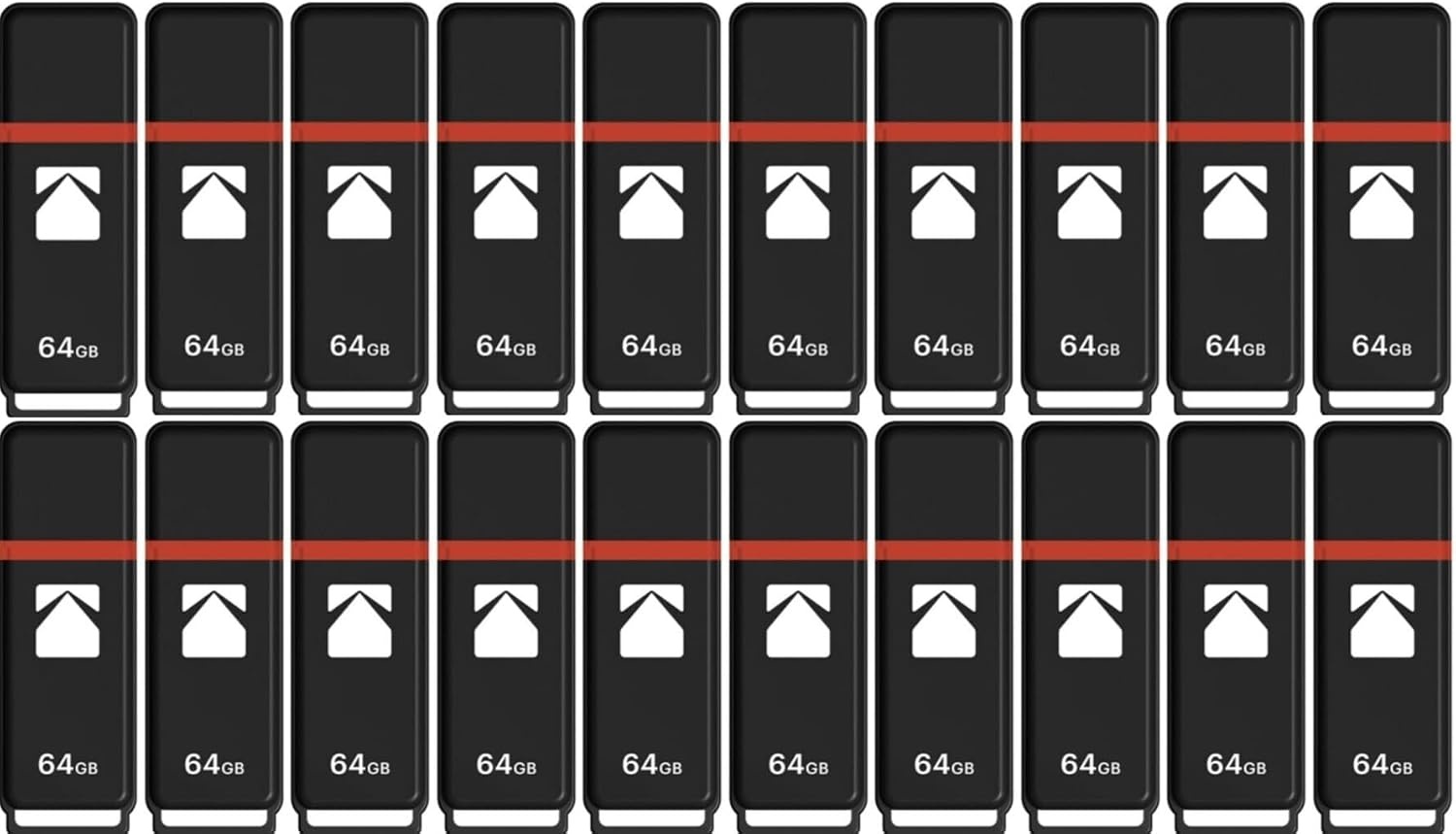 image:imageKodak USB20 K100 32GB USB Flash Drive 50PackRed