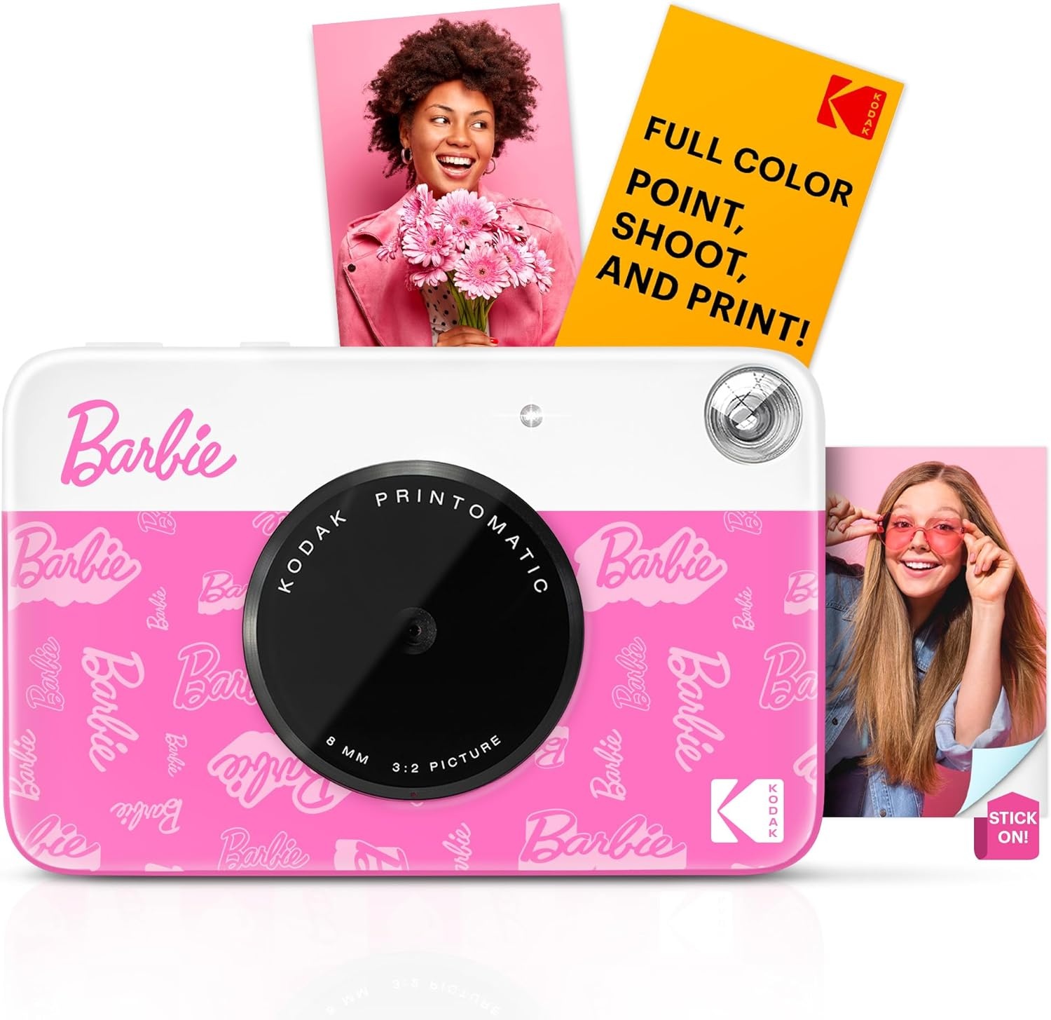 image:imageKodak x Barbie Printomatic FullColor Instant Print Digital Camera Barbie Deluxe Bundle Iconic Style Barbie Deluxe Camera Case Barbie Photo Album Zink Paper 20 SheetsSignature Style