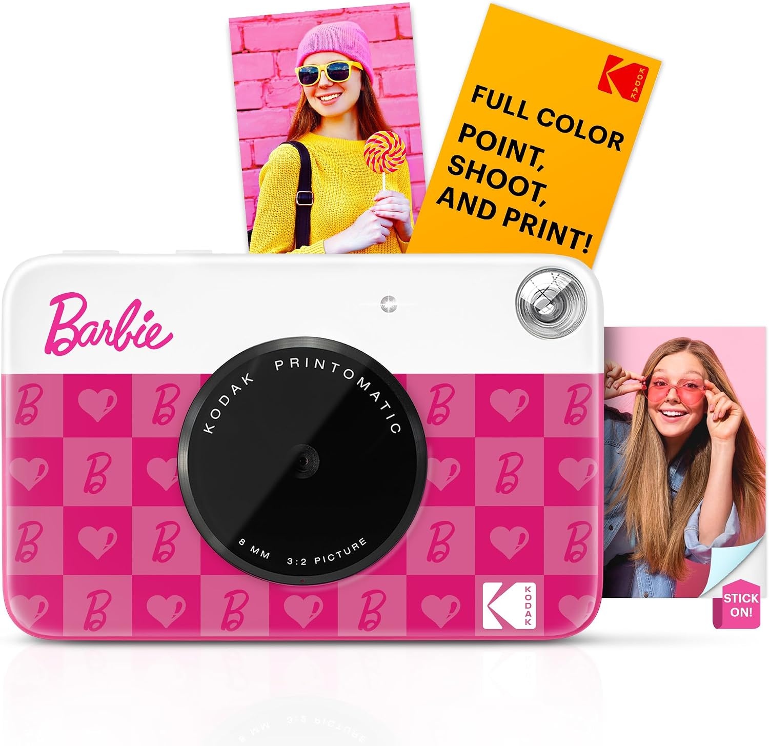 image:imageKodak x Barbie Printomatic FullColor Instant Print Digital Camera Barbie Deluxe Bundle Iconic Style Barbie Deluxe Camera Case Barbie Photo Album Zink Paper 20 SheetsIconic Style