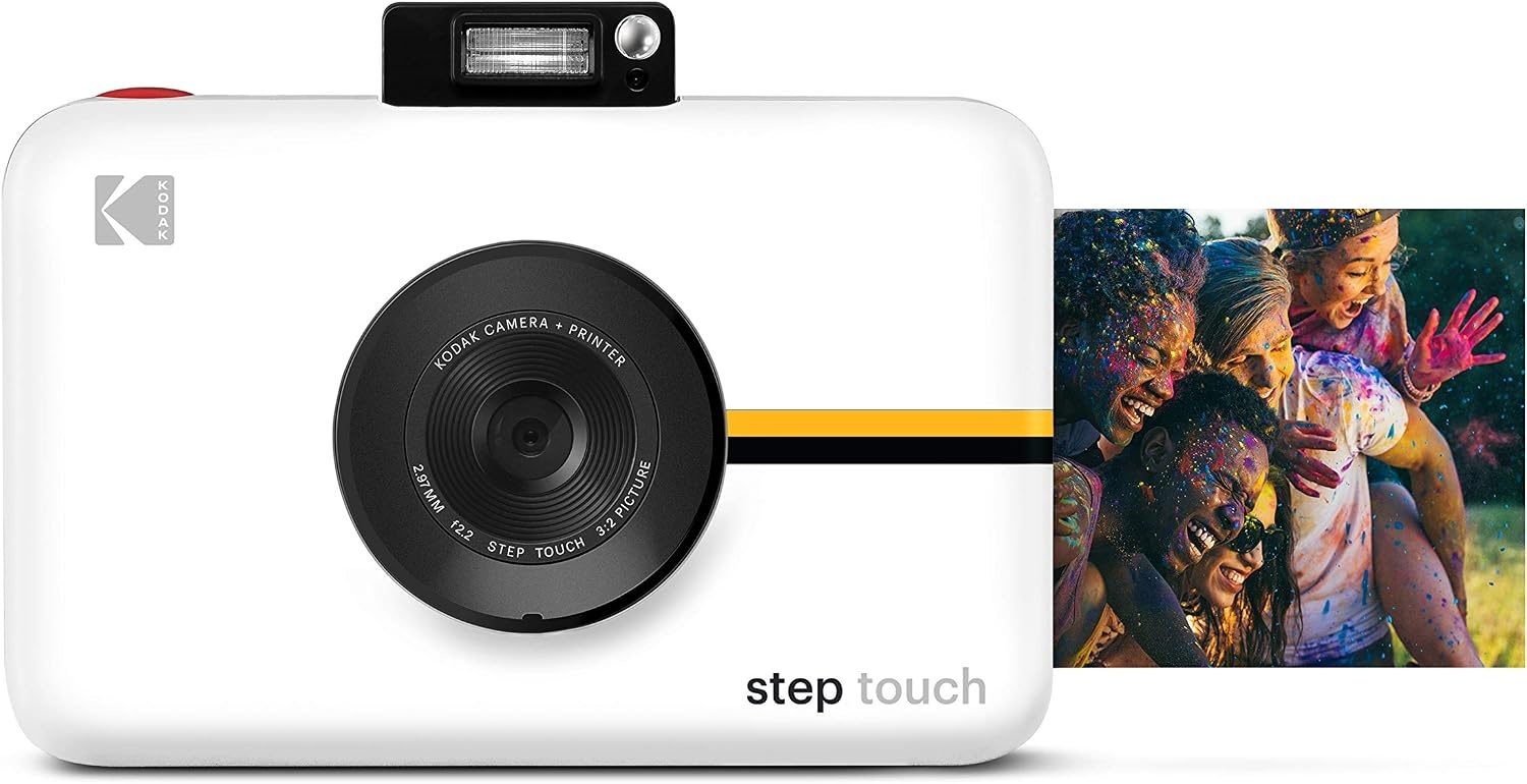 image:imageZink Kodak Step Touch 13MP Digital Camera amp Instant Printer with 35 LCD Touchscreen Display 1080p HD Video White Starter Bundle