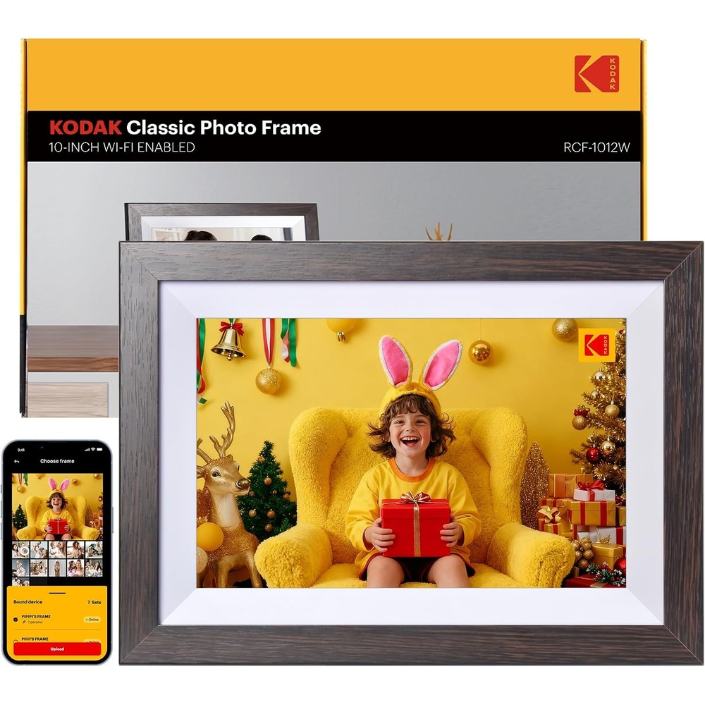 image:imageKODAK 101 Inch WiFi Digital Picture Frame with 32GB Storage Electronic Smart Digital Photo Frame 1280x800 IPS Touch Screen AutoRotate Share Moments Instantly Gifts for Women Mothers Day ChristmasLightWhite