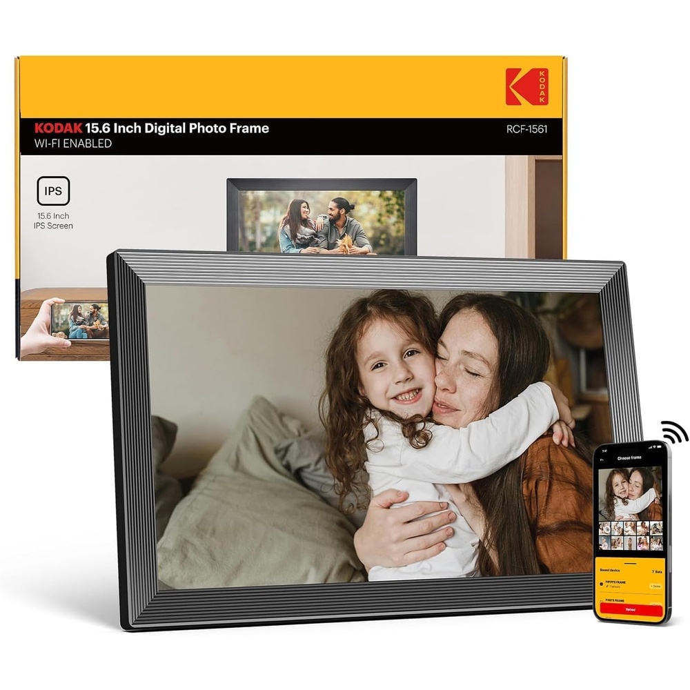 image:imageKODAK 156 Inch Large WiFi Digital Picture Frame 1920x1080 FHD Touch Screen Electronic Photo Frame with AI Photo Art 32GB Storage 6 Ways Sharing Photos amp Videos for Mom FamilyBlack