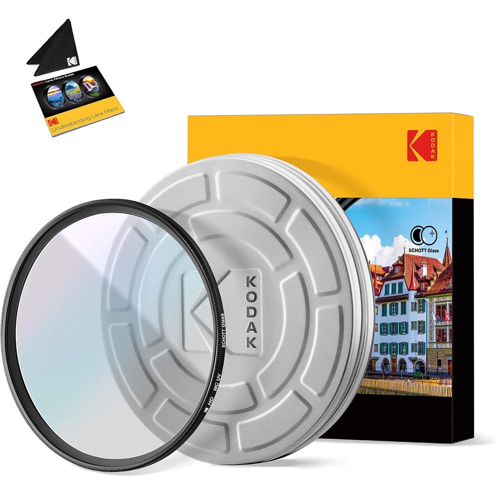 image:imageKODAK 37mm UV Filter German Schott Glass Premium Ultraviolet Filter Slim 18Layer Polished Coating Absorbs Atmospheric Haze Protects Lens amp Improves Sharpness amp Contrast 99 Light Transmittance37MM