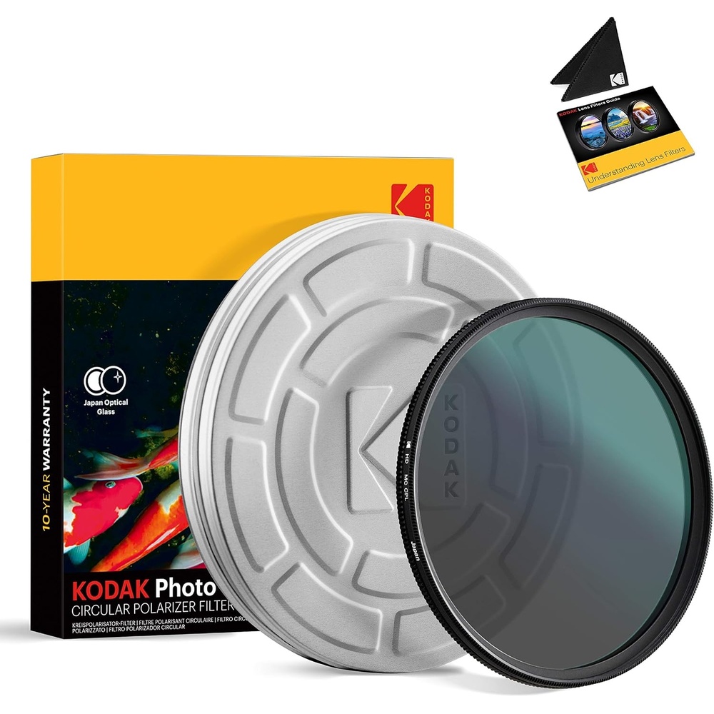 image:imageKODAK 62mm CPL Lens Filter Circular Polarizing Filter Removes Reflections from Glass amp Water Enhances Contrast Improves Color Saturation Super Slim MultiCoated 12Layer Nano Glass amp Mini Guide62MM