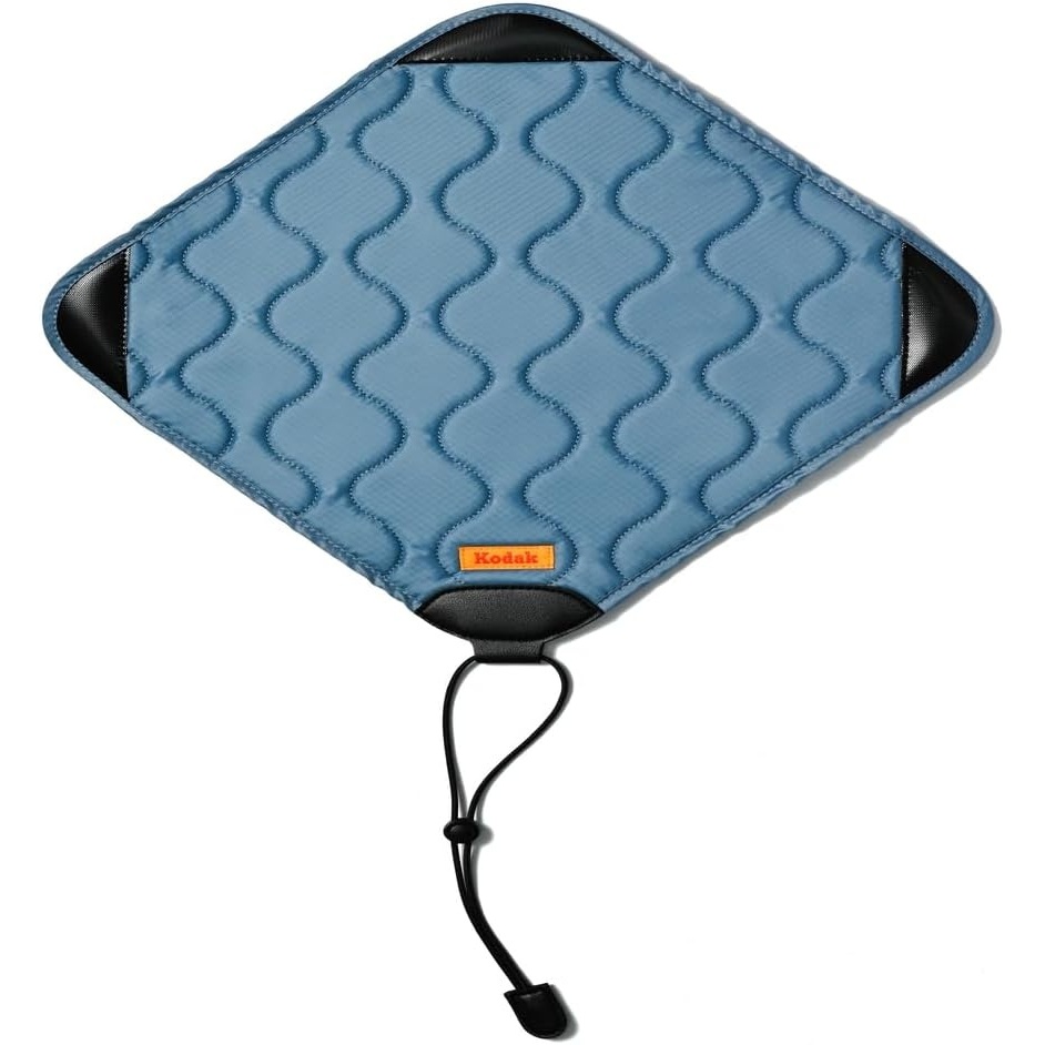 image:imageKODAK Camera Wrap Size M 31x31cm WaterResistant AntiScratching and DustFree Protective Cloth for Mirrorless Camera Compact Camera Prime Lens Light Grey ONE ItemSteel Blue