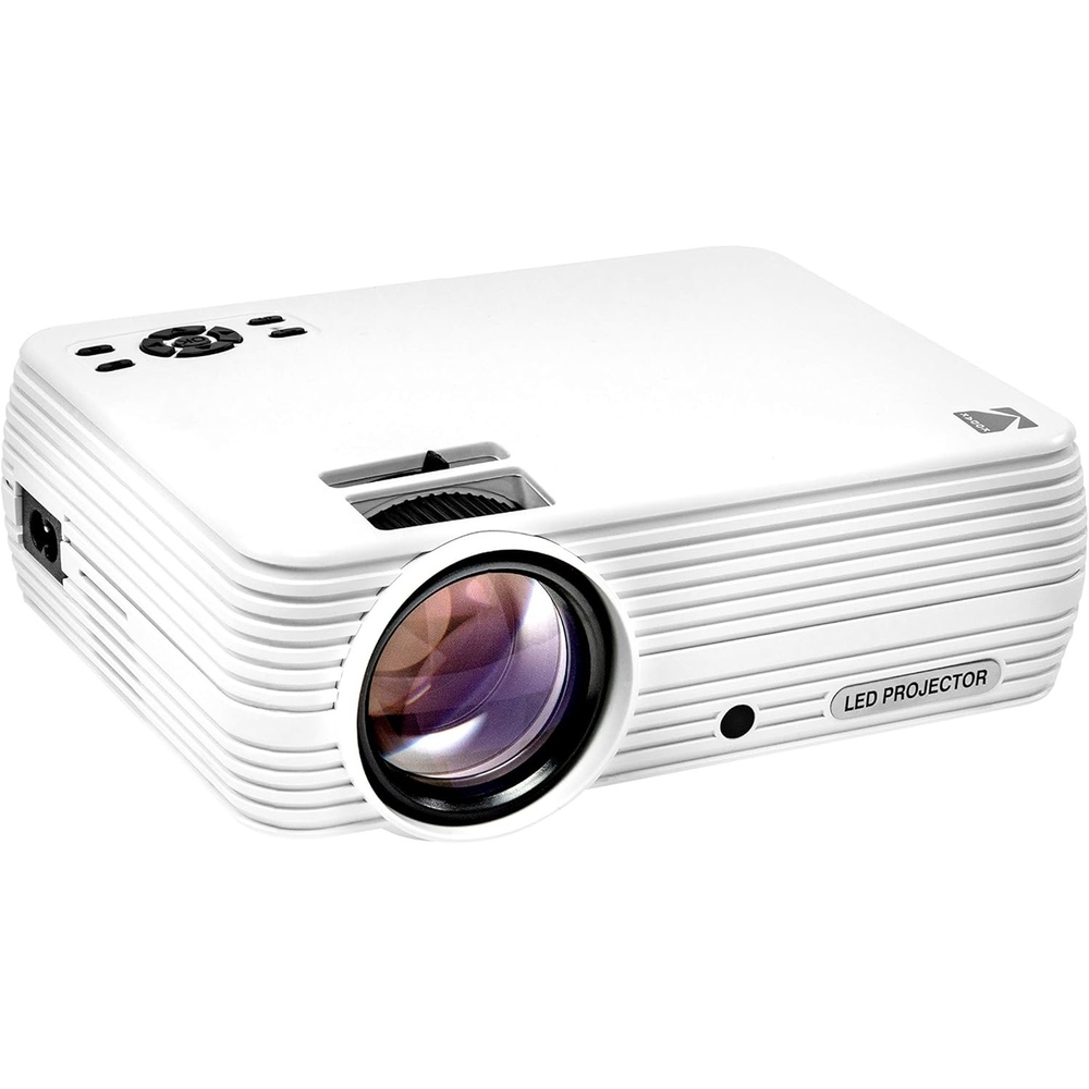 image:imageKODAK FLIK X4 Home Projector 40 LCD Compact Home Theater System Projects Up to 150 with 1080p Compatibility amp Bright Lumen LED Lamp VGAAVHDMIUSBTF Inputs Remote Tripod amp Carry Case