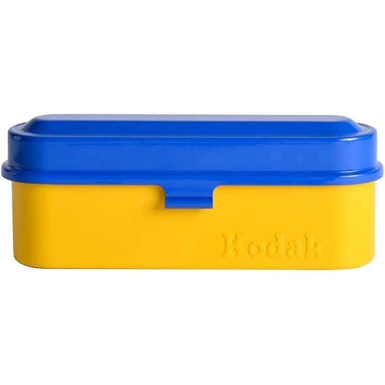 image:imageKODAK Film Case for 5 Rolls of 35mm Films Compact Retro Steel Case to Sort and Safeguard Film Rolls Film is not Included RedBlue