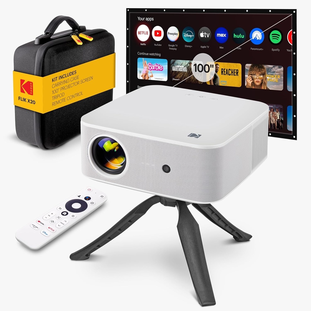 image:imageKODAK Flik X20 1080p Smart Projector Kit Mini Projector White SmallWhite