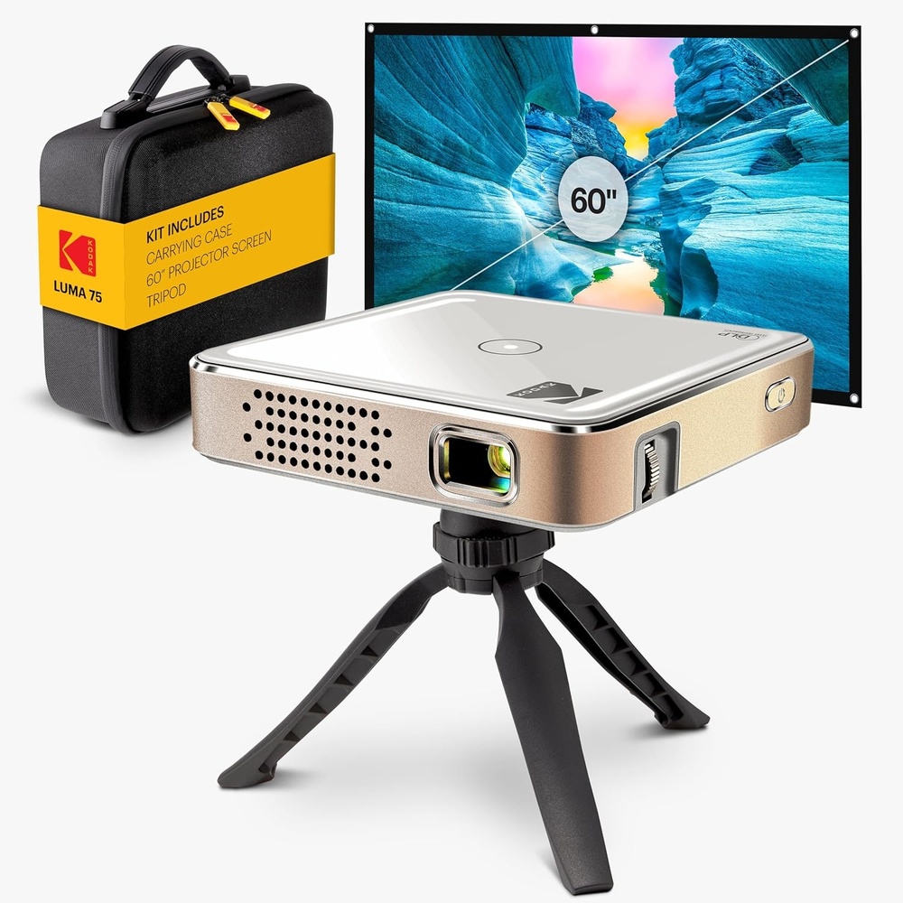 image:imageKODAK KPJS75 Mini Portable Projector Outdoor Projector 1080p HD WhiteWhite