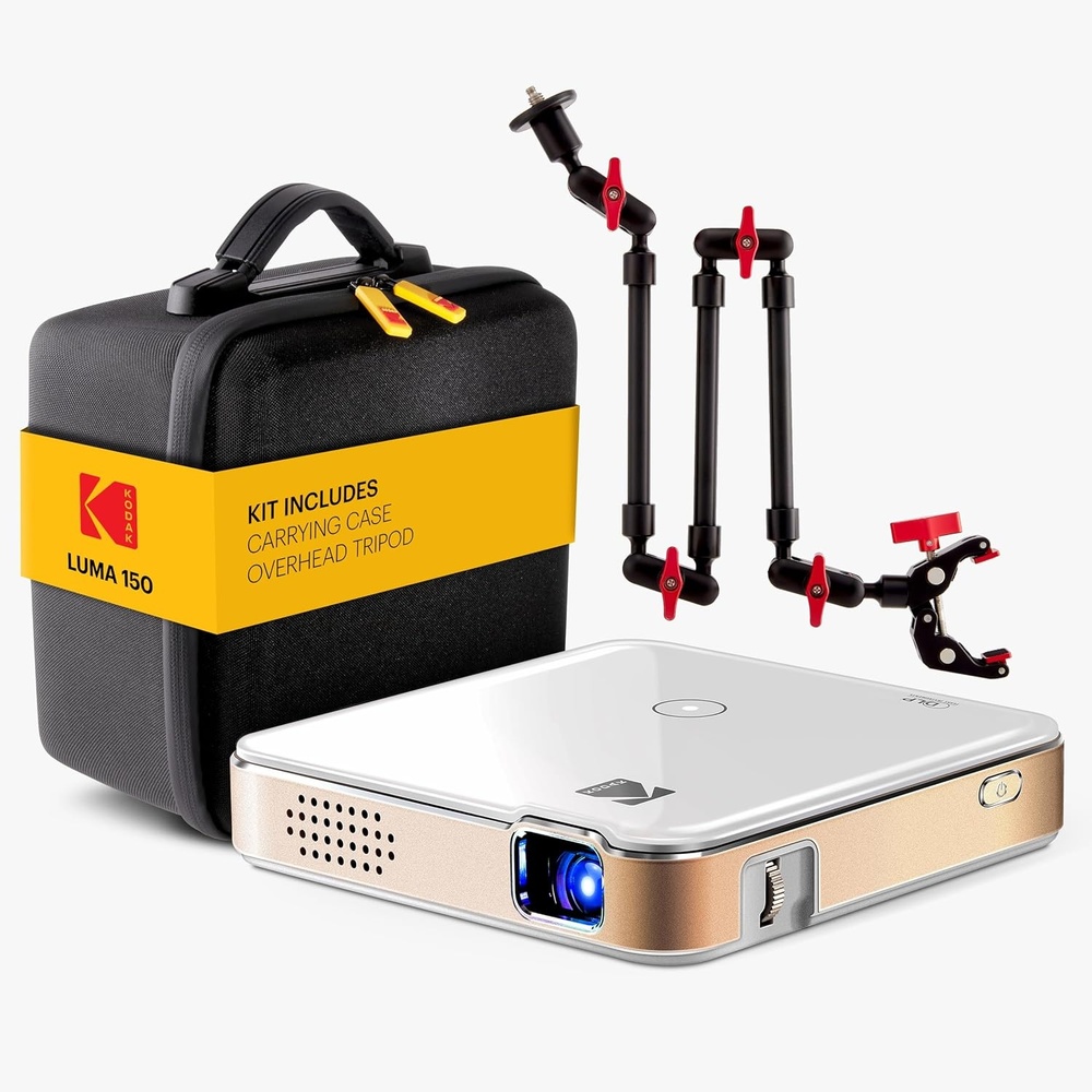 image:imageKODAK Luma 150 Kit 2 Mini Projector Portable Projector 120 Screen BlackWhite