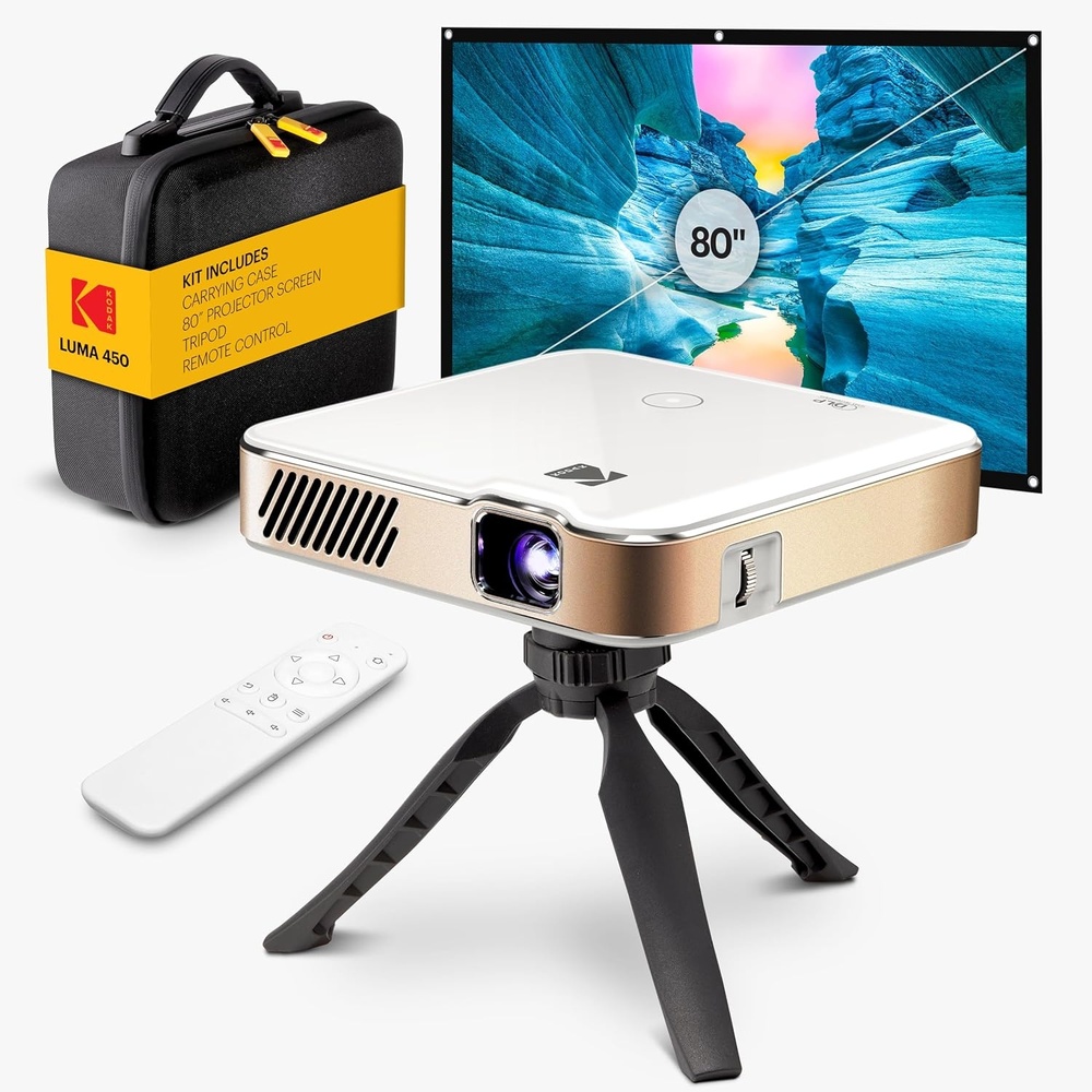 image:imageKODAK Luma 450 Smart Mini Projector Kit 1080p Projector White Pocket