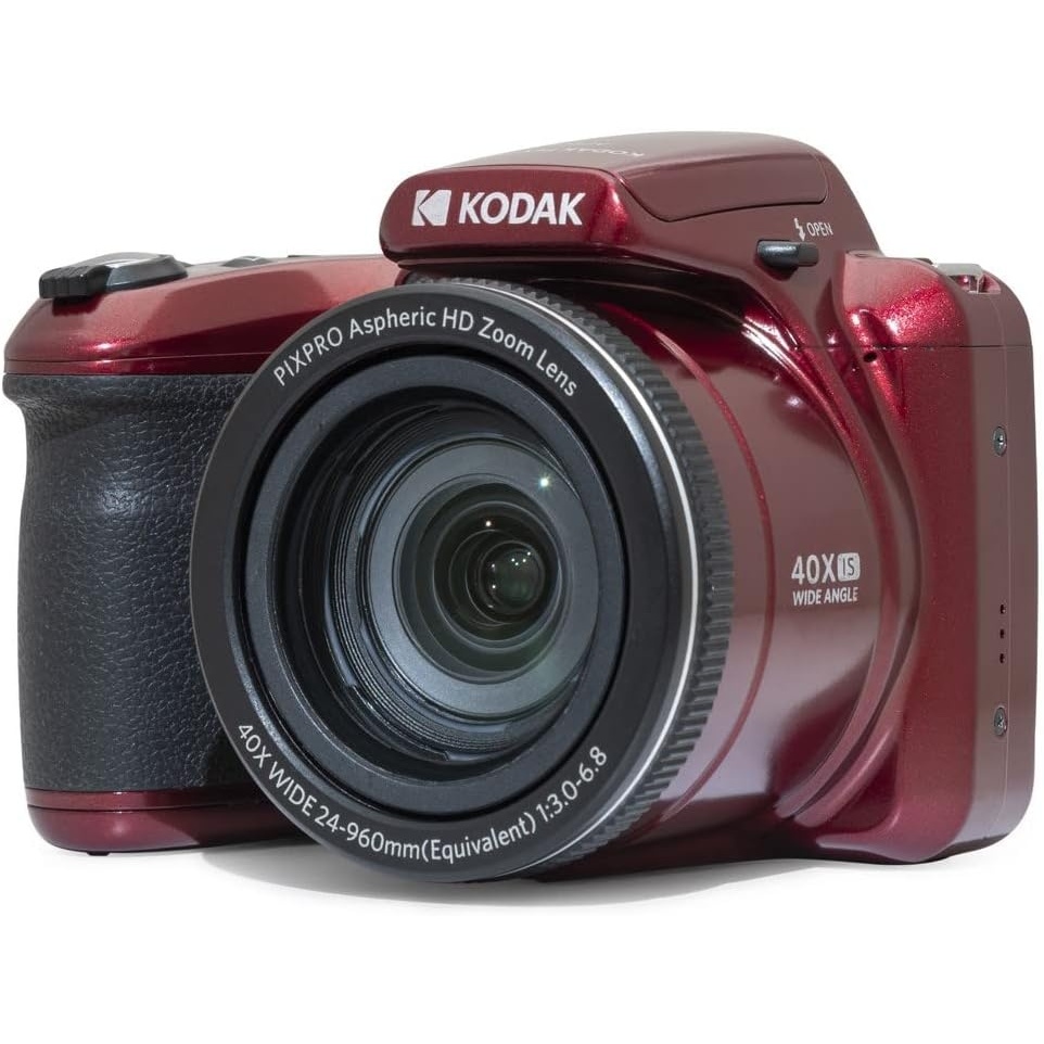 image:imageKODAK PIXPRO AZ405 20MP Digital Camera 40x Optical Zoom AA OIS BlackRed