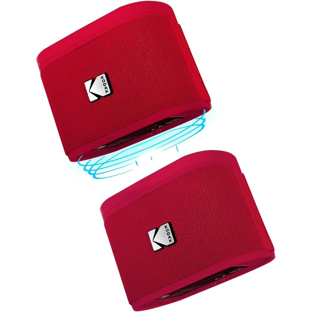 image:imageKODAK SOUNDBRIX Magnetic Splittable Bluetooth Speaker Wireless Portable Bluetooth Speaker with 4 Speaker Pairing Sound and 5H Playtime Water Resistant for Home Outdoor for Men WomenReverb Red