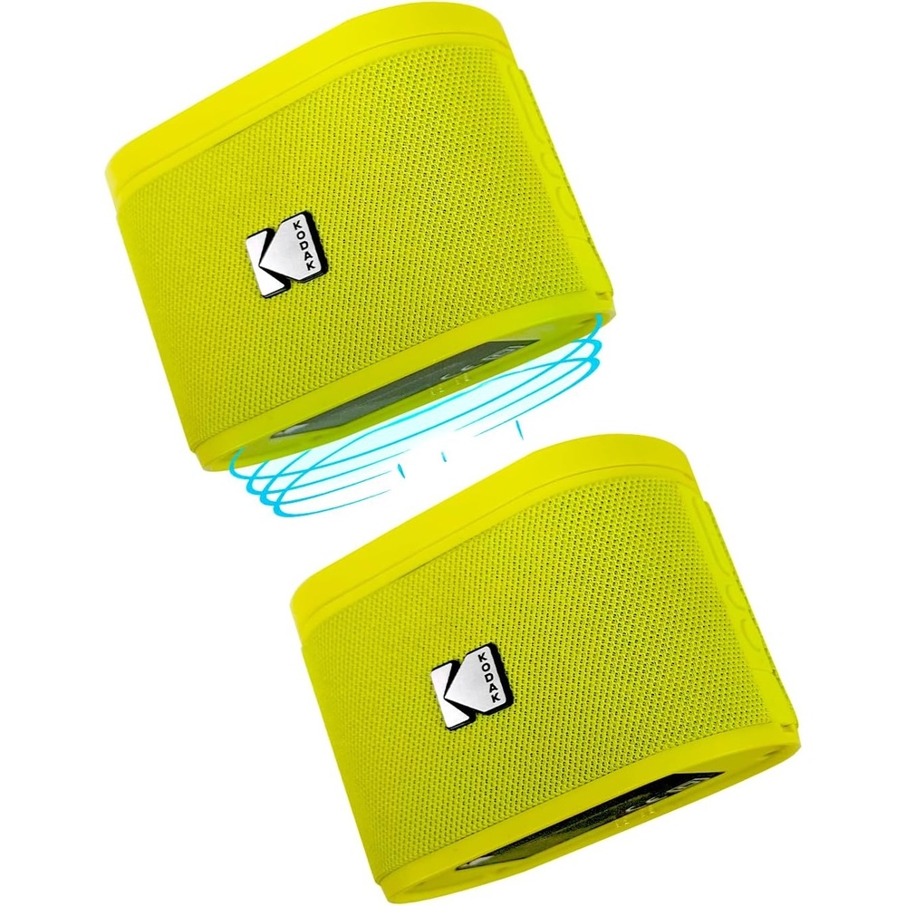 image:imageKODAK SOUNDBRIX Magnetic Splittable Bluetooth Speaker Wireless Portable Bluetooth Speaker with 4 Speaker Pairing Sound and 5H Playtime Water Resistant for Home Outdoor for Men WomenYellin Yellow