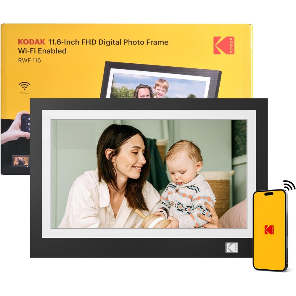 image:imageKODAK WiFi Digital Picture Frame 116 Inch 1366 768 HD IPS Touchscreen Digital Photo Frame with 32GB Storage Easy Setup to Share Photos or Videos The Best Gift for Family and Friends116 Inches