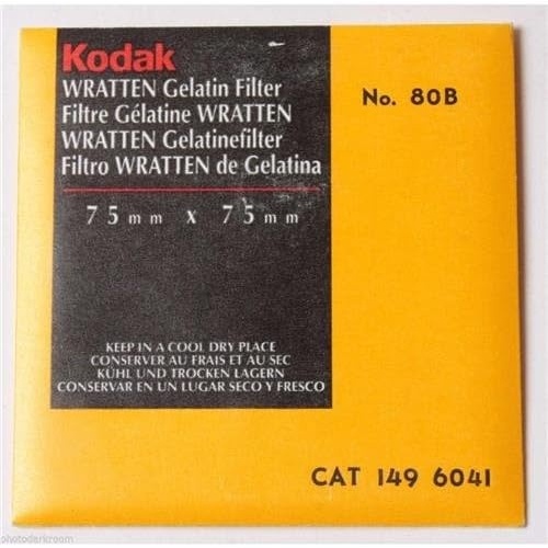 image:imageKODAK Wratten Gelatin Filter 75mm3x3 Blue Series Color Conversion 80B