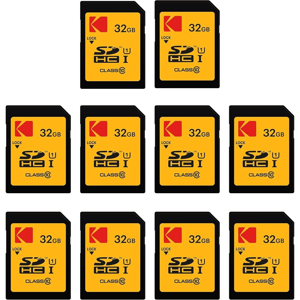 image:imageKodak 32GB 10Pack SDHC Card UHSI U1 V10 Premium up to 85MBs Read Speed for Full HD Video and HighResolution Pictures Compatible with SDHC Standard 10Pack32GB