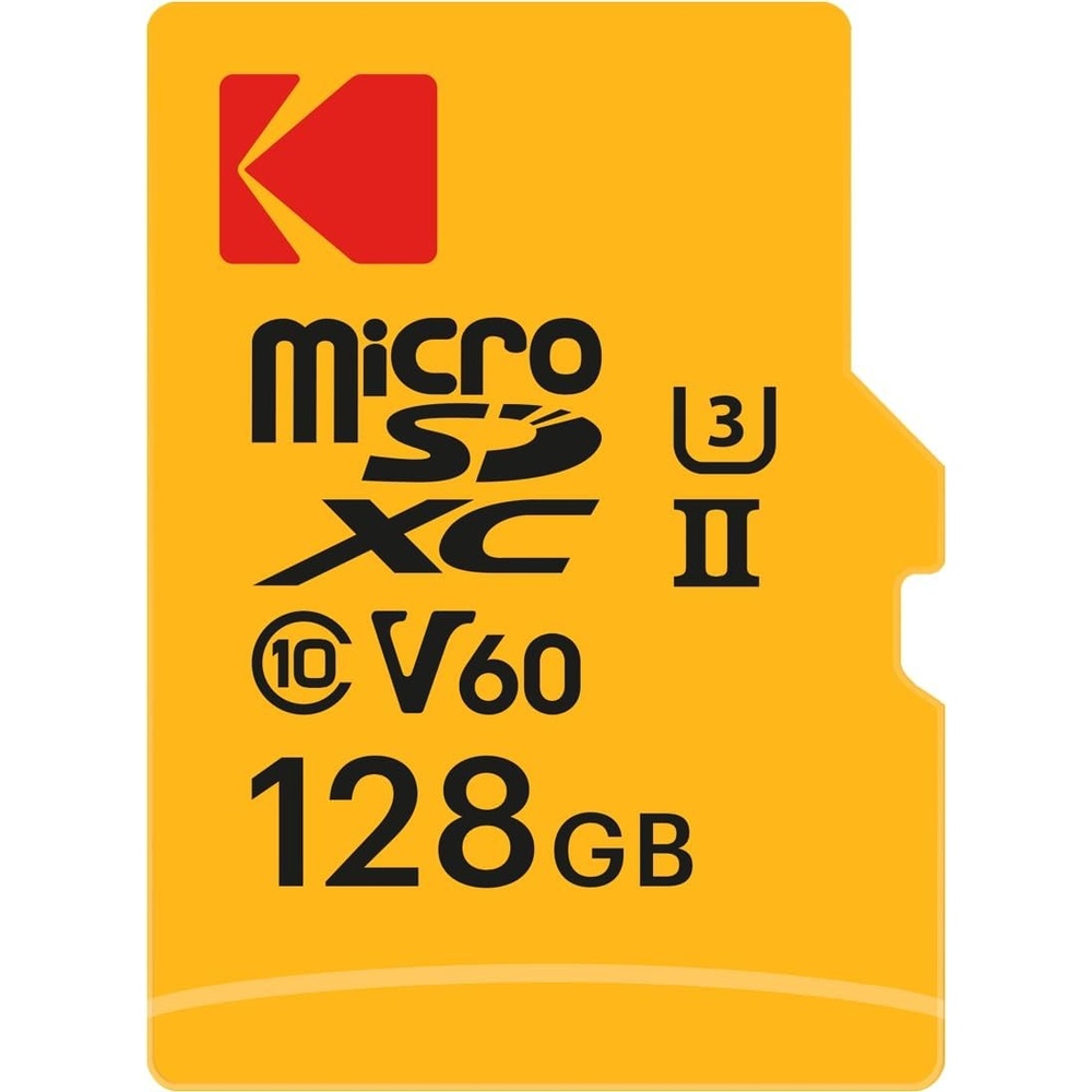 image:imageKodak MicroSD Card 256GB UHSII U3 V60 Ultra Fast Transfer Rate 300MBs Read 160MBs Write 4K8K Video Ideal for Content Creator Includes SD Adapter