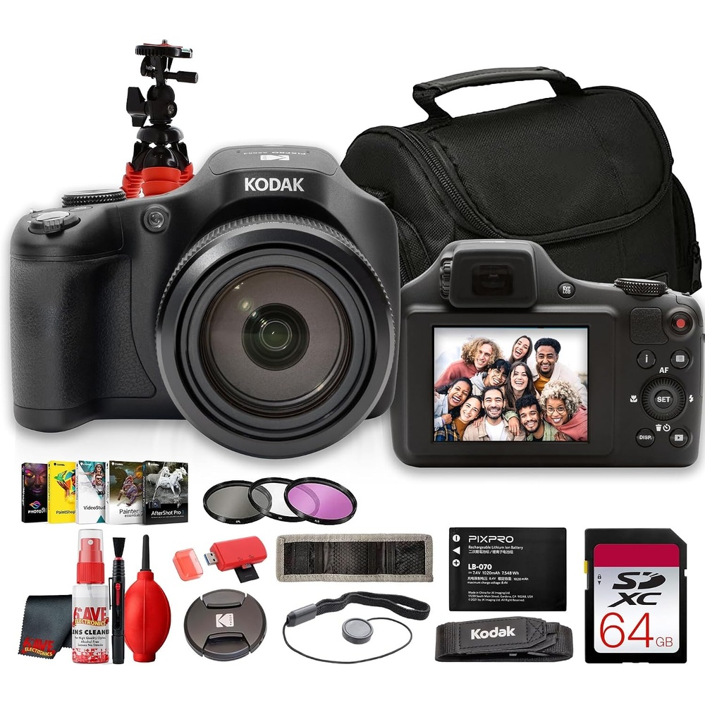 image:imageKodak PIXPRO AZ653 Digital Camera Black 20MP Digital Camera Pro BundleComplete Bundle
