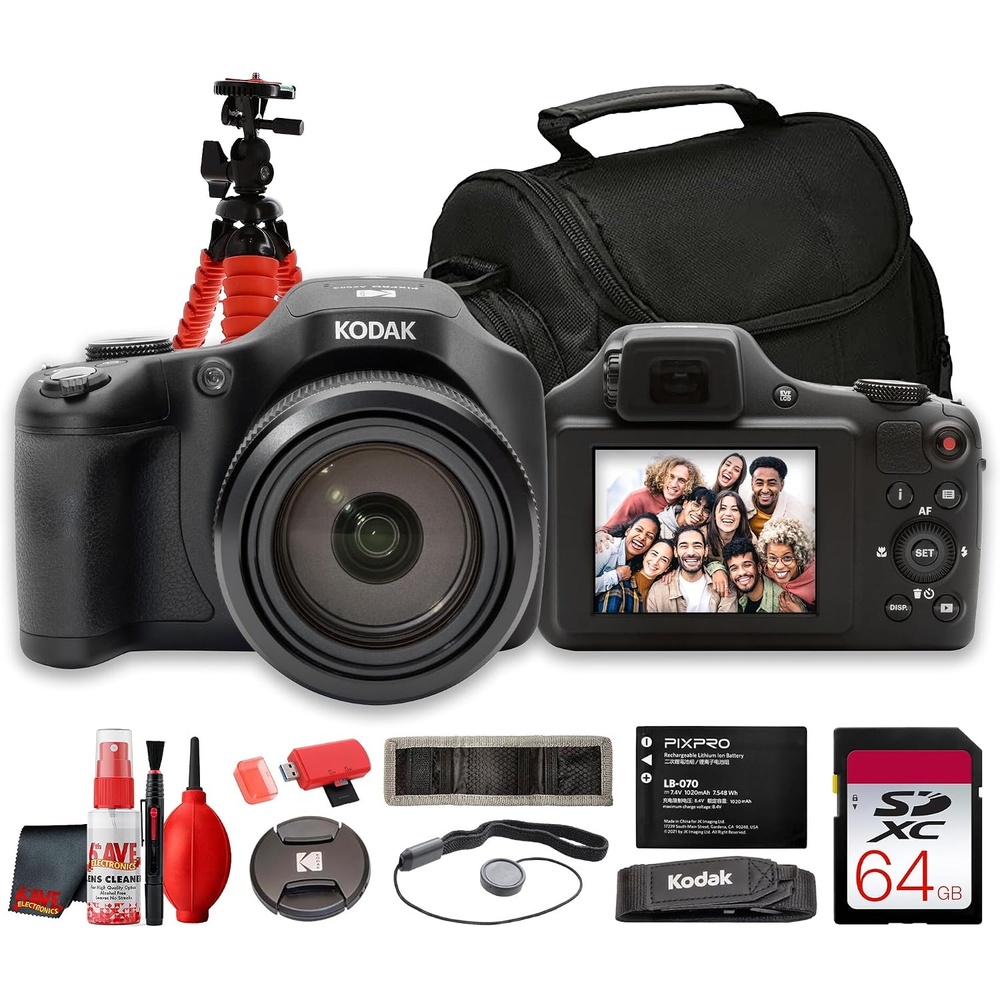 image:imageKodak PIXPRO AZ653 Digital Camera Black 20MP Digital Camera Pro BundlePro Bundle
