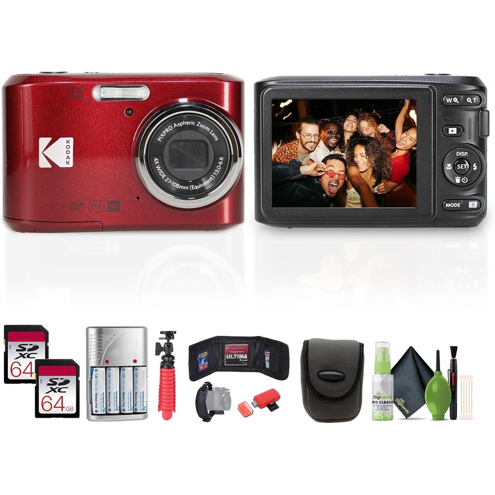 image:imageKodak PIXPRO FZ45 Digital Camera  Case Red Bundle