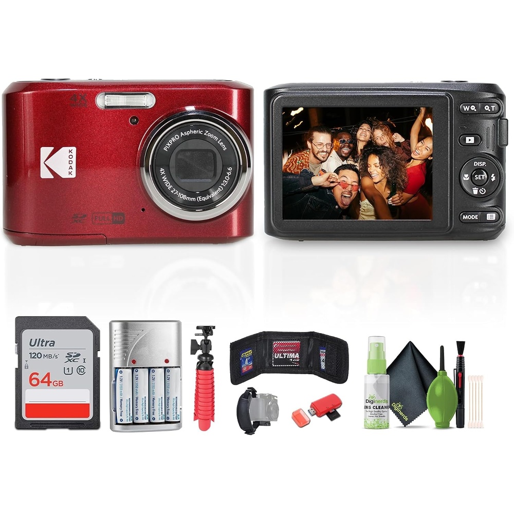 image:imageKodak PIXPRO FZ45 Digital Camera Red Bundle