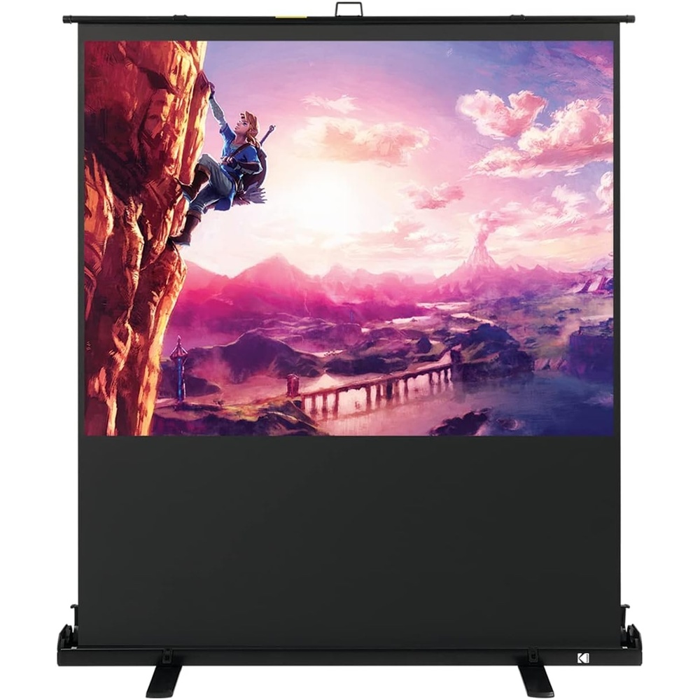 image:imageKodak Portable Projector Screen 80 Indoor amp Outdoor 169 Video Projection Surface amp Stand with Carry Handle 1080p 4K8K UHD 3D amp HDR Ready Fast Setup for Movies Office Presentations amp More