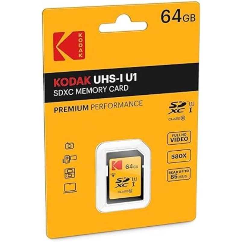 image:imageKodak SDHC Card 32GB UHSI U1 V10 Premium up to 85MBs Read Speed for Full HD Video and HighResolution Pictures Compatible with SDHC Standard EKMSD32GHC10K64GB