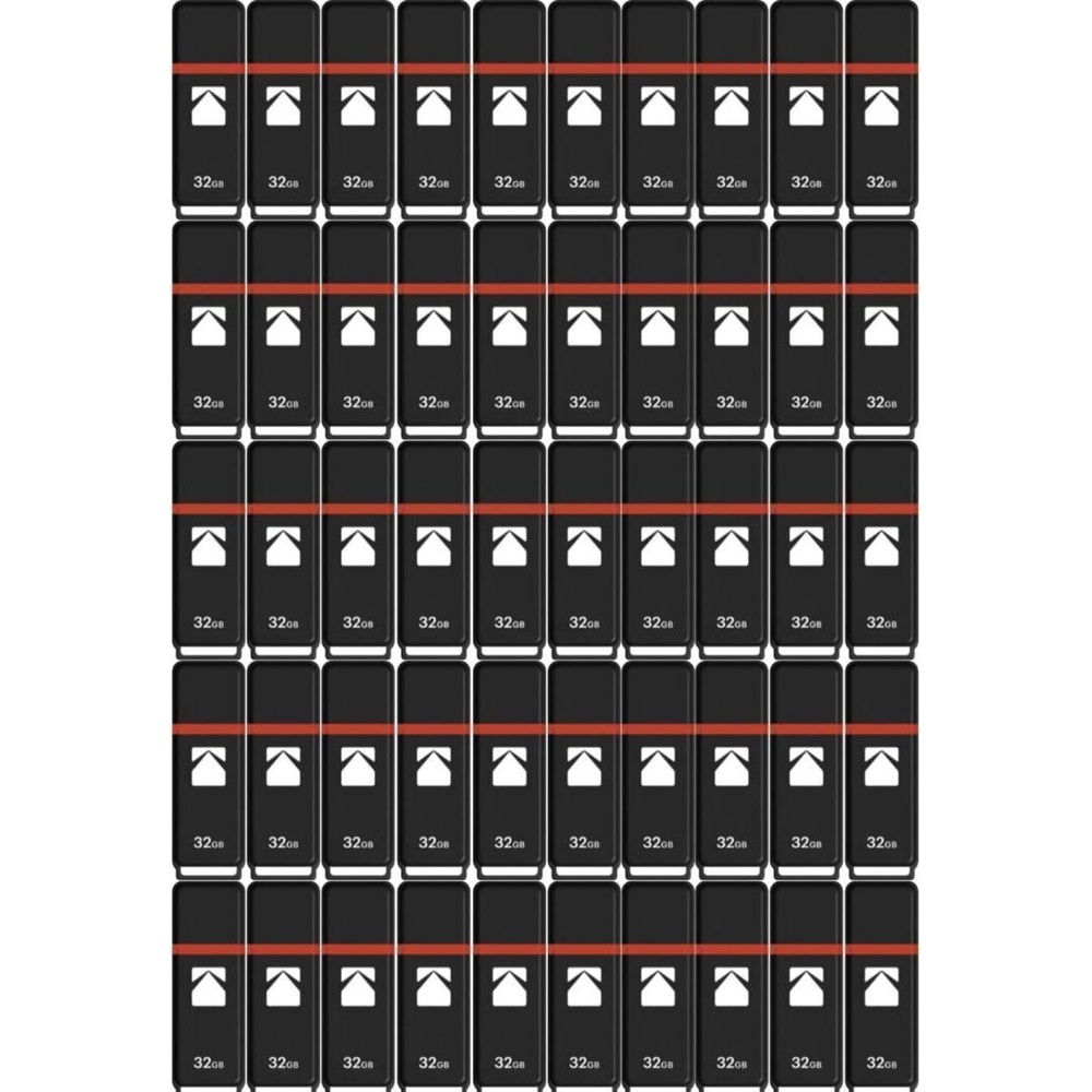 image:imageKodak USB20 K100 32GB USB Flash Drive 50PackBlack