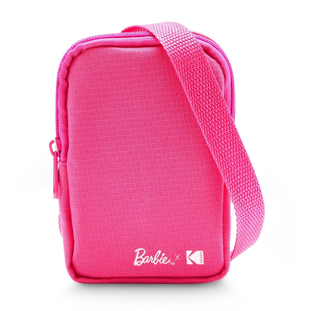 image:imageKodak x Barbie Soft Case with Zipper Closure and Crossbody Shoulder Bag Pink Compatible with Printomatic Camera or Step Slim Photo PrinterSoft