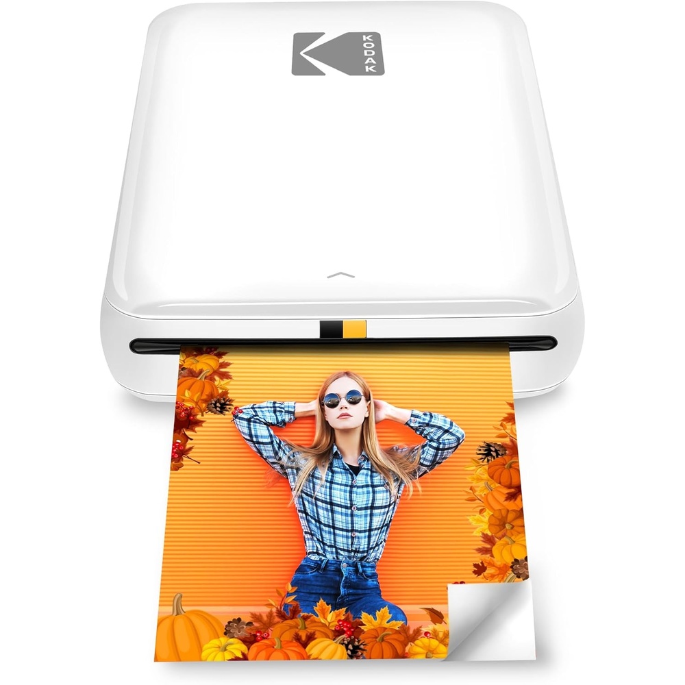 image:imageKodak x Barbie Step Slim Wireless Instant Portable Photo Mobile Printer Gift Bundle Signature Style Barbie Camera Case Photo Album Sticker amp Hanging Frames 50 Stickers Zink Paper 20 SheetsWhite