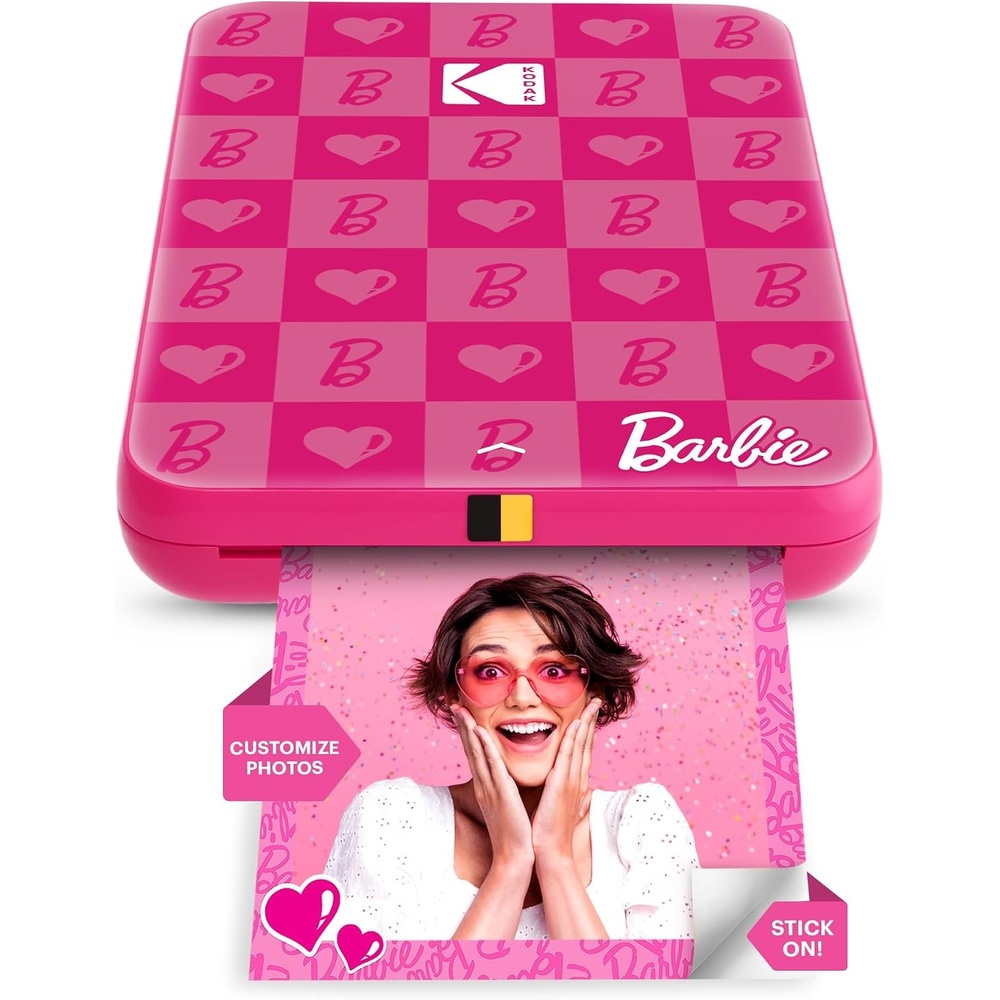 image:imageKodak x Barbie Step Slim Wireless Instant Portable Photo Mobile Printer Gift Bundle Signature Style Barbie Camera Case Photo Album Sticker amp Hanging Frames 50 Stickers Zink Paper 20 SheetsBarbie Iconic