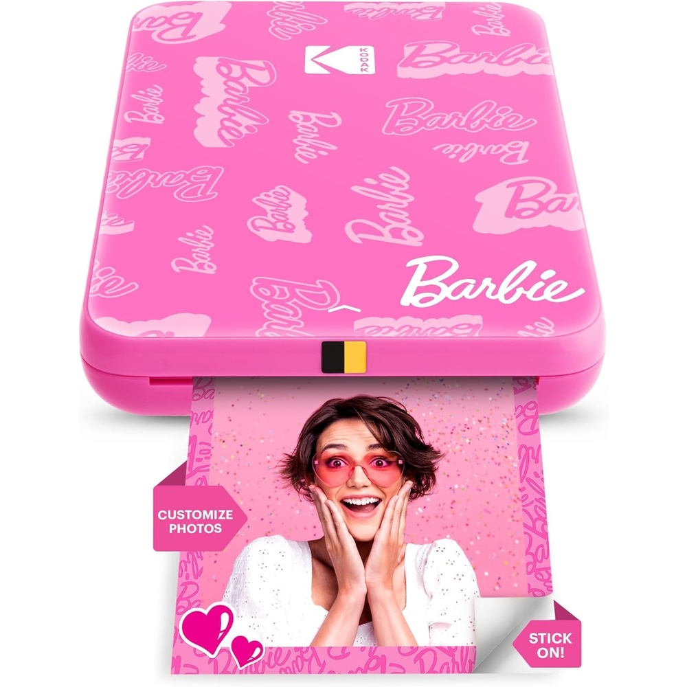 image:imageKodak x Barbie Step Slim Wireless Instant Portable Photo Mobile Printer Gift Bundle Signature Style Barbie Camera Case Photo Album Sticker amp Hanging Frames 50 Stickers Zink Paper 20 SheetsBarbie Signature