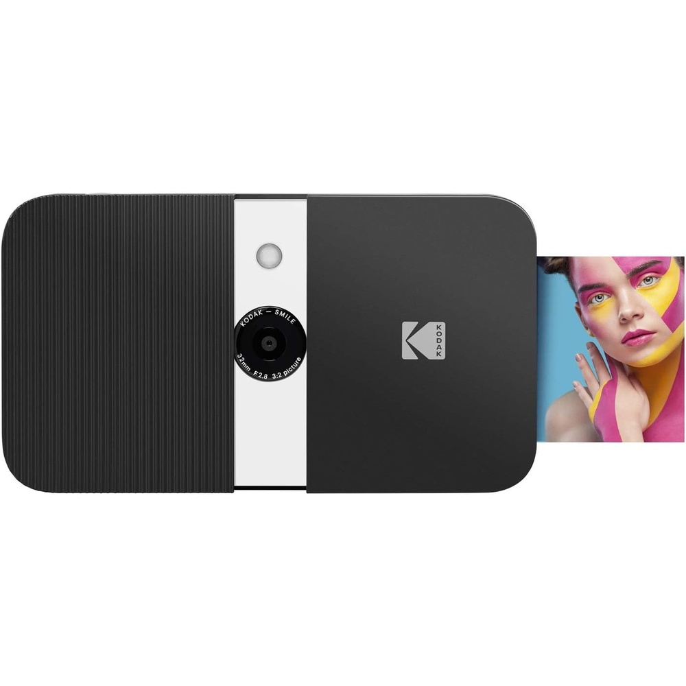 image:imageZink Kodak Smile Instant Print Digital Camera WhiteYellow Photo Frames Bundle with Soft CaseBlack