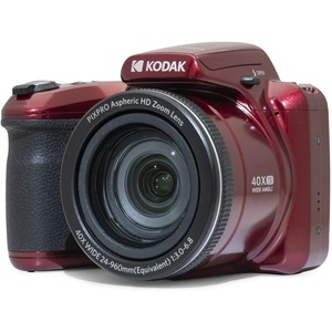 KODAK PIXPRO AZ405 20MP Digital Camera, 40x Optical Zoom, AA, OIS, Black(Red)