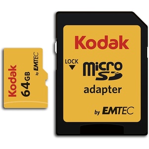 Kodak 128GB Class 10 UHS-I U1 MicroSDXC Card with Adapter 10x Write Speed(Black)