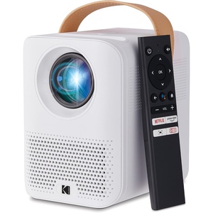 Kodak FLIK HD9 Mini Projector, Portable Projector, Android TV 10, White(White)