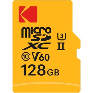 Kodak MicroSD Card 256GB UHS-II U3 V60 Ultra Fast Transfer Rate 300MB/s Read 160MB/s Write 4K/8K Video Ideal for Content Creator Includes SD Adapter