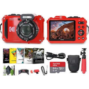 Kodak PIXPRO WPZ2 16MP 4X Zoom Digital Camera + Camera Bag (Yellow) Bundle(Red)