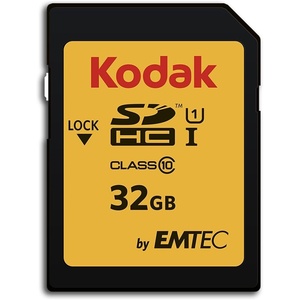 Kodak SDHC Card 32GB UHS-I U1 V10 Premium, up to 85MB/s Read Speed, for Full HD Video and High-Resolution Pictures, Compatible with SDHC Standard – EKMSD32GHC10K(32GB)