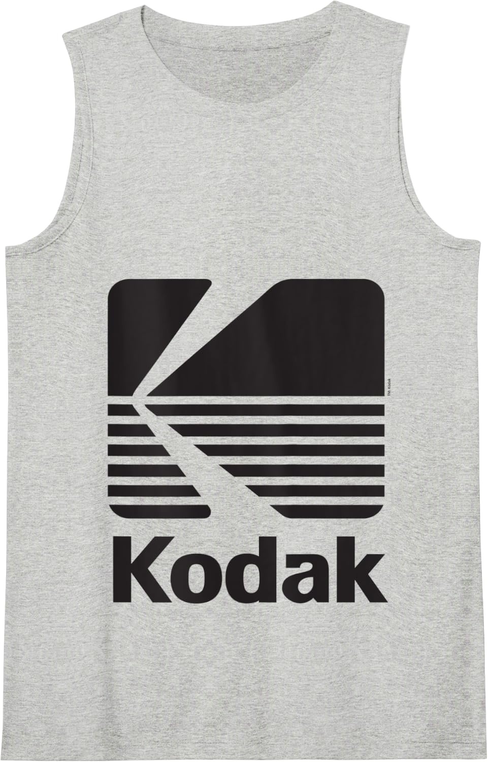 image:image80s Vintage Kodak Logo Black Tank TopHeather Grey