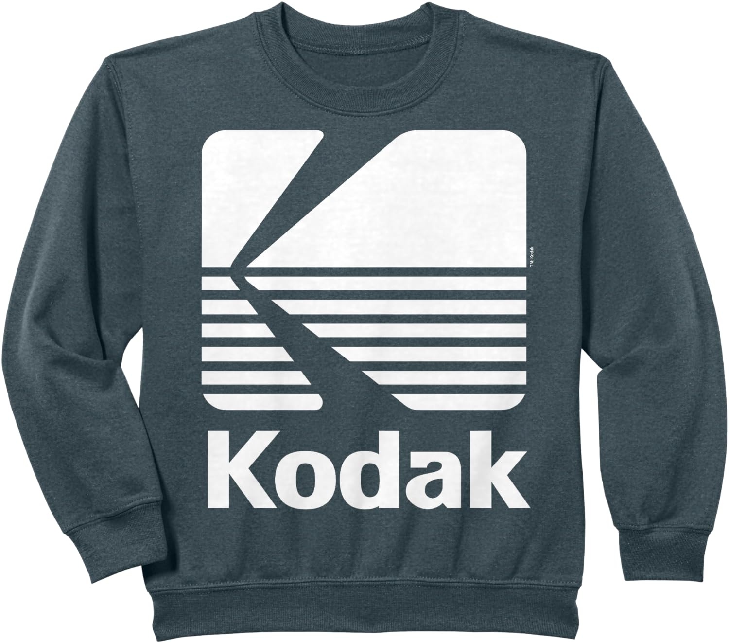 image:image80s Vintage Kodak Logo White SweatshirtDark Heather Grey