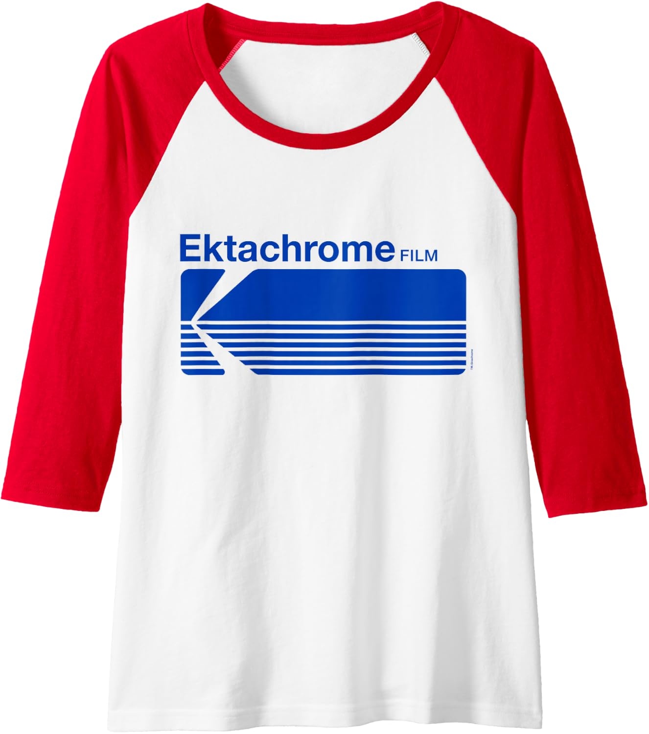 image:imageEktachrome Film Vintage Logo Raglan Baseball TeeRedWhite